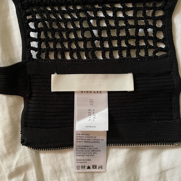 Dion Lee Tops - Dion Lee Crochet Corset Black XS